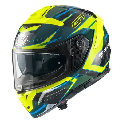 (L) Premier Devil EV Full Face Helmet Green / Yellow