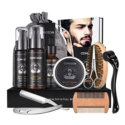 Beard Grooming Kit for Men, in Beard Growth Kit with Beard Roller, Beard Set with Beard Oil, Bea