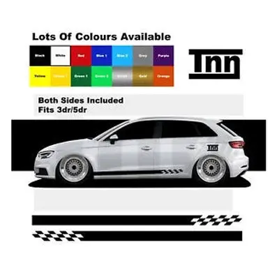 for Audi A3 RS3 S3 Stickers Side Stripes Graphics Decals 3dr 5dr Sticker Coupe