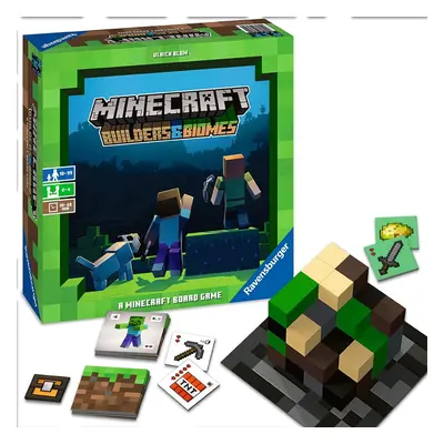 Ravensburger Minecraft Builders & Biomes Strategy Board Game for Kids & Adults Age years and Up 