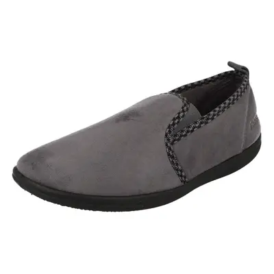 (UK 9, Grey) Mens Padders Memory Foam Full Slippers Lewis