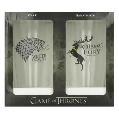 Dark Horse Deluxe game of Thrones Pint glass Set: Stark and Baratheon