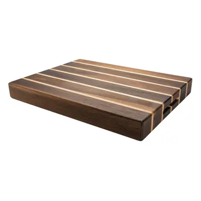 Rockingham Forest WB-54030CR Extra Thick Multi-Wood Rectangular Chopping Board, Carbonized Acaci