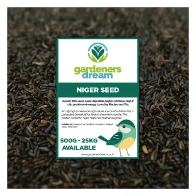 GardenersDream Niger Seeds - Premium Wild Bird Food High Energy Finch Feed