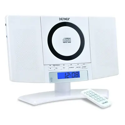 (White) Denver MC-5220 | CD Player, FM Radio & Clock Alarm