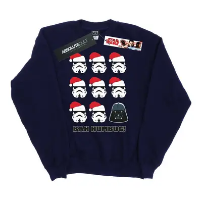 (L, Navy Blue) Star Wars Mens Christmas Humbug Sweatshirt