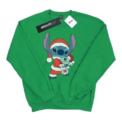 (M, Irish Green) Disney Mens Lilo And Stitch Stitch Christmas Sweatshirt