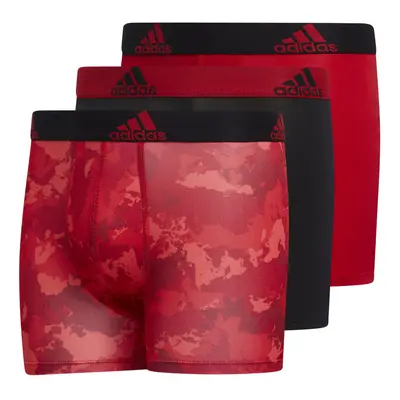 adidas Boys' Youth Performance Graphic 3-Pack Boxer Brief Scarlet Con