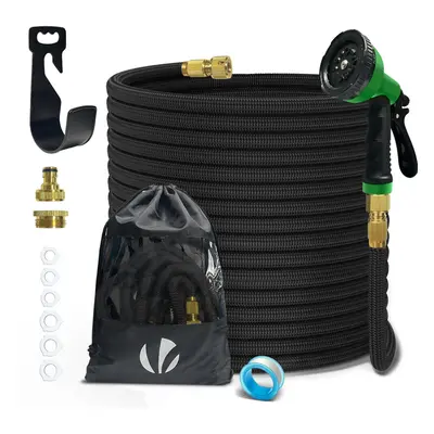 VOUNOT Flexible Garden Hose 100FT, Modes Black