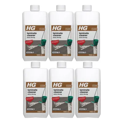 6 x HG laminate cleaner extra strong With Powerful Cleaner - 1Liter