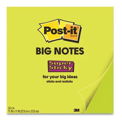 3M x in. Sticky note Super Sticky Big Notes, Green