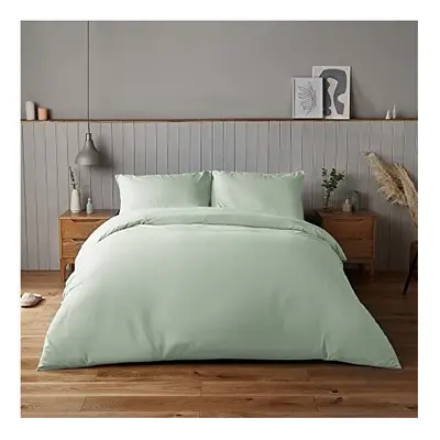 Silentnight Supersoft Collection Sage Duvet Cover Set. Super Soft and Snuggly Easy Care Duvet Co