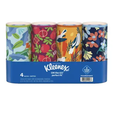 Kleenex Perfect Fit Facial Tissue - 4pk/50ct Cannisters (Exclusively listed by El Mercado Esenci