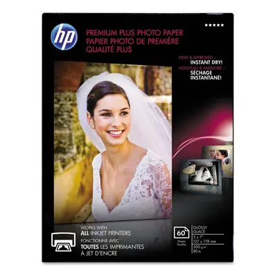 HP Premium Plus Photo Paper Glossy 5x7 in sheets (CR669A)