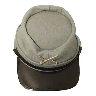 Jacobson Hat Company Civil War Wool Lined Kepi Hat - Gray