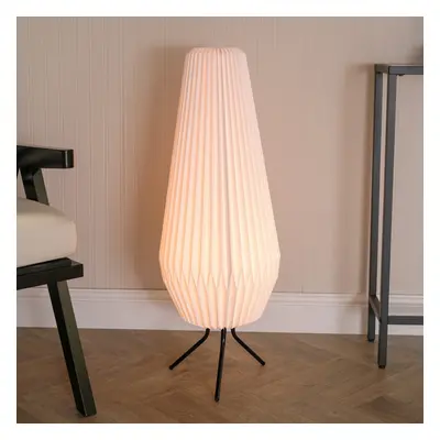 Astrid Geometric Origami Teardrop Paper Pleated Floor Lamp with Bulb