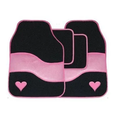 Streetwize 4pc Pink Heart Velour Cat Mat Set