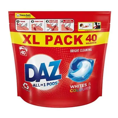 Daz All in Pods for Whites and Colours Washing Liquid Capsules