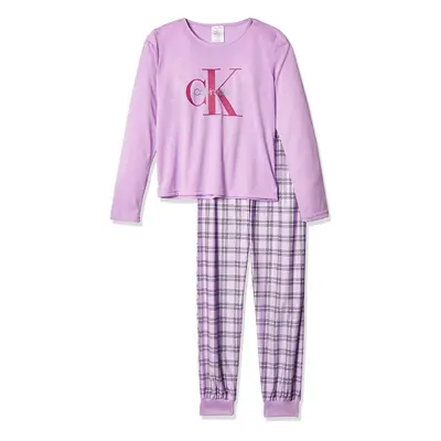 Calvin Klein Girls' Sleepwear Long Sleeve Tee & Jogger Pajama Set CK