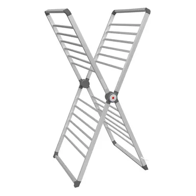 BLACK+DECKER X-Frame Folding Heated Laundry Airer, 12.5m Drying Space, Aluminium, x x 56.5cm