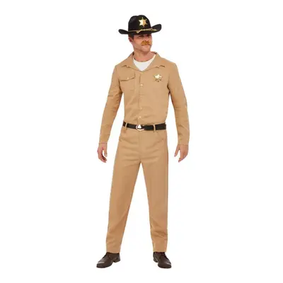 Mens 80s Sheriff Fancy Dress Costume (Medium)