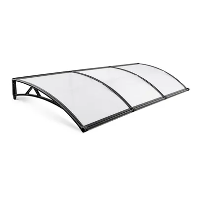 (Black) Front Door Canopy Awning Rain Shelter Outdoor Porch Shade x 98.5cm