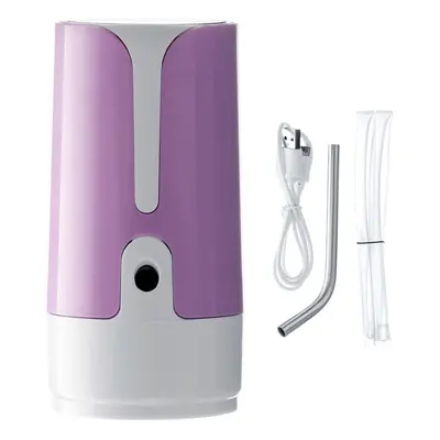 (Purple) Intelligent Portable Electric Auto Water Pump USB Dispenser Bottle Button Switch Drinki