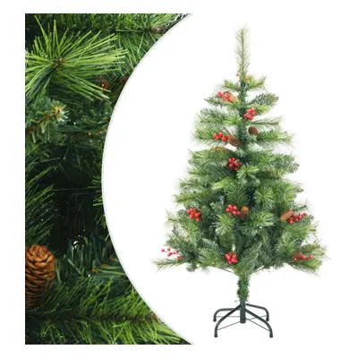 (150 cm) vidaXL Artificial Hinged Christmas Tree Pre Lit Xmas Tree with Cones & Berries