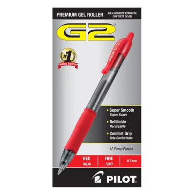 Pilot Gel Pen Retractable/Refillable Fine Point Red