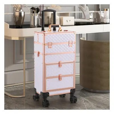 Multi-functional in Cosmetic Trolley Case with Detachable Beauty Storage Box