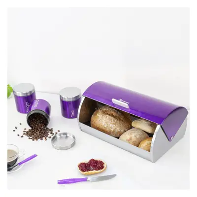 (Amethyst-Purple) SQ Professional Gems 4pc Bread Bin - Canisters Set