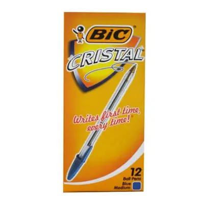 (Medium, Blue) BiC Cristal Original Ballpoint Pen (12/box)