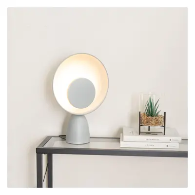 ValueLights Saffy Matt Grey Integrated LED Metallic Shade Table Lamp