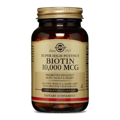 Solgar Biotin Vegetable Capsules Energy Metabolism Promotes Healthy Skin Nails & Hair Super High