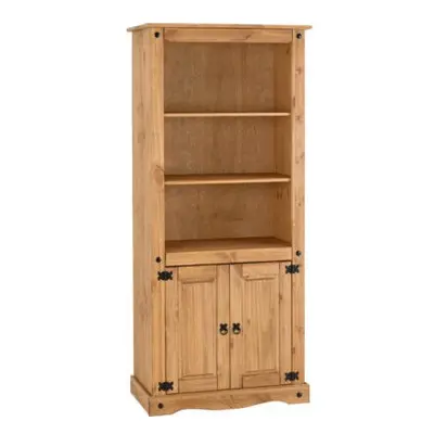 Corona Door Display Unit/Bookcase Distressed Waxed Pine