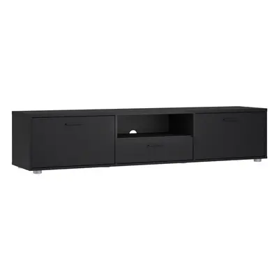 Media TV-unit with doors + drawer cm Black