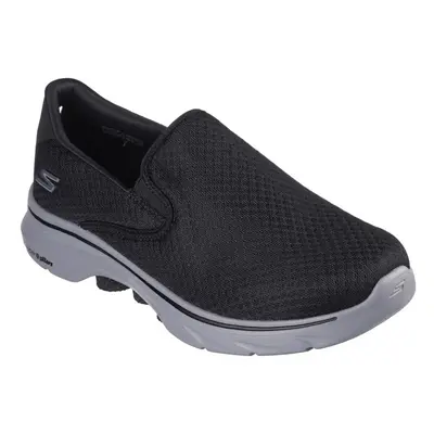 (12 UK, Black) Skechers Mens Go Walk Slip-on Trainers