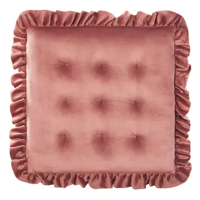 Square Velvet Seat Cushion x cm Pink KALANCHOE