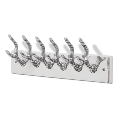 vidaXL Wardrobe Hook Aluminium Silver Coat Rack Hat Tie Wall Hanger Holder