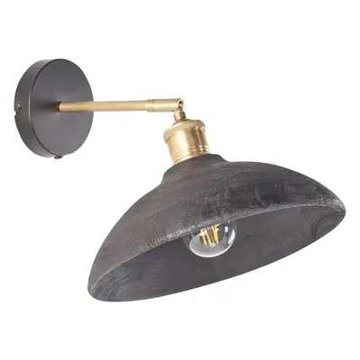 Wall Lamp YERALA Adjustable Mango Wood Black