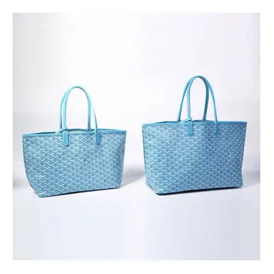 (baby blue, medium) UK Goyard Dog Tooth Bag Large Capacity Tote Mother Bag Handbag Gifts Women N