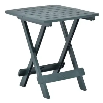 vidaXL Folding Garden Table Green 45cm Plastic Bistro Patio Outdoor Stand