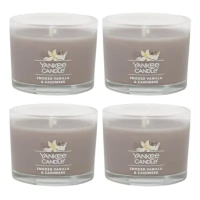 Yankee Candle Minis Jar Smoked Vanilla & Cashmere 1.3 OZ (Pack of 4)