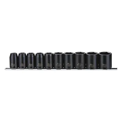 Teng 10 Piece Metric Impact Socket Set 1/2in Square Drive