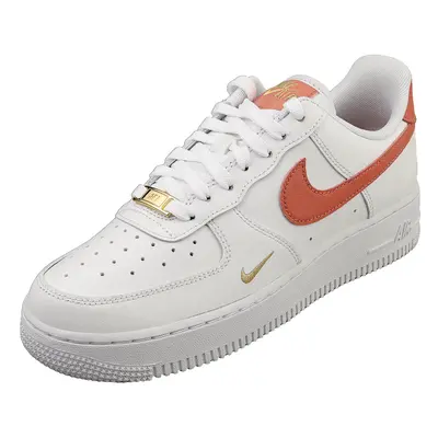 (8.5) Nike Air Force 07 Ess Womens Fashion Trainers in White Rust Pink