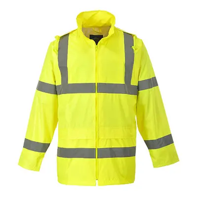 (Yellow, 5XL) Hi-Vis Rain Jacket