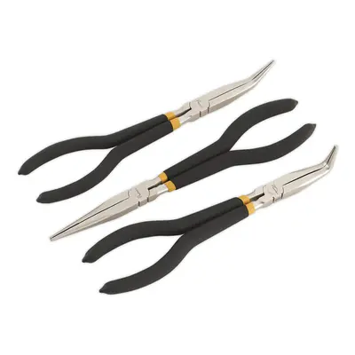 Sealey Ak930 Needle Nose Pliers Set 3Pc 280Mm Ni-Fe Finish