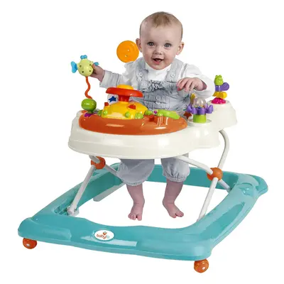 (Single, Multicolor) Baby walker with activities and video games, 3-position height adjustment, 