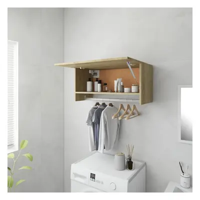 vidaXL Wardrobe Sonoma Oak Chipboard Home Hanging Shelf Clothes Organiser