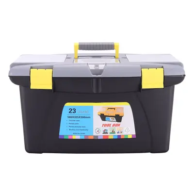 (23 inch) Plastic Tool Storage Box Organizer Lockable Case Removable Tray